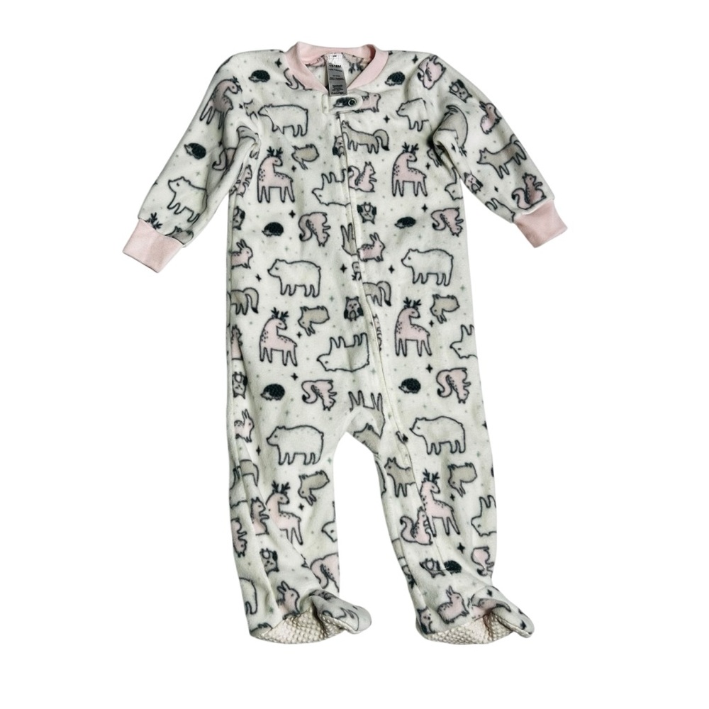 George‎ Ehite Pink and White Baby Onesie fleece